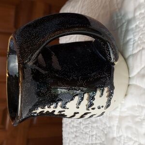 🎄 Forest Trees Hand Warmer Mug Cup For Coffee And Tea 14oz, Black & Cream